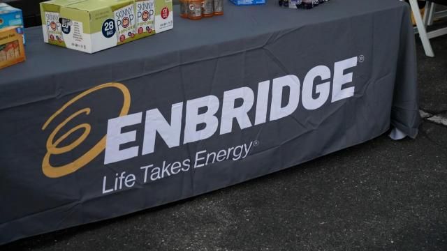 A file photo of the Enbridge logo.