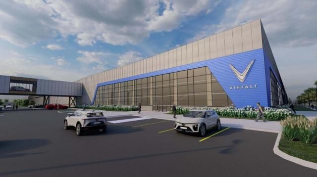VinFast has submitted its site plan for the huge electric vehicle assembly plant complex in plans to build in Chatham County - and it's huge. Plus, there's a rendering of what the main factory building will look like.