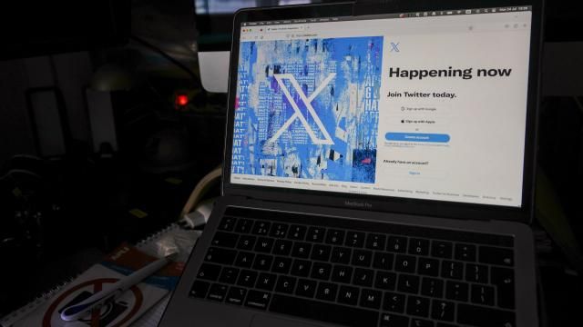 FILE - The X logo is shown on a computer screen in Belgrade, Serbia, July 24, 2023. X, the platform formerly known as Twitter, has started restoring complimentary blue checks to some "influential" users. (AP Photo/Darko Vojinovic, File) FILE - The X logo is shown on a computer screen in Belgrade, Serbia, July 24, 2023. X, the platform formerly known as Twitter, has started restoring complimentary blue checks to some "influential" users. (AP Photo/Darko Vojinovic, File)