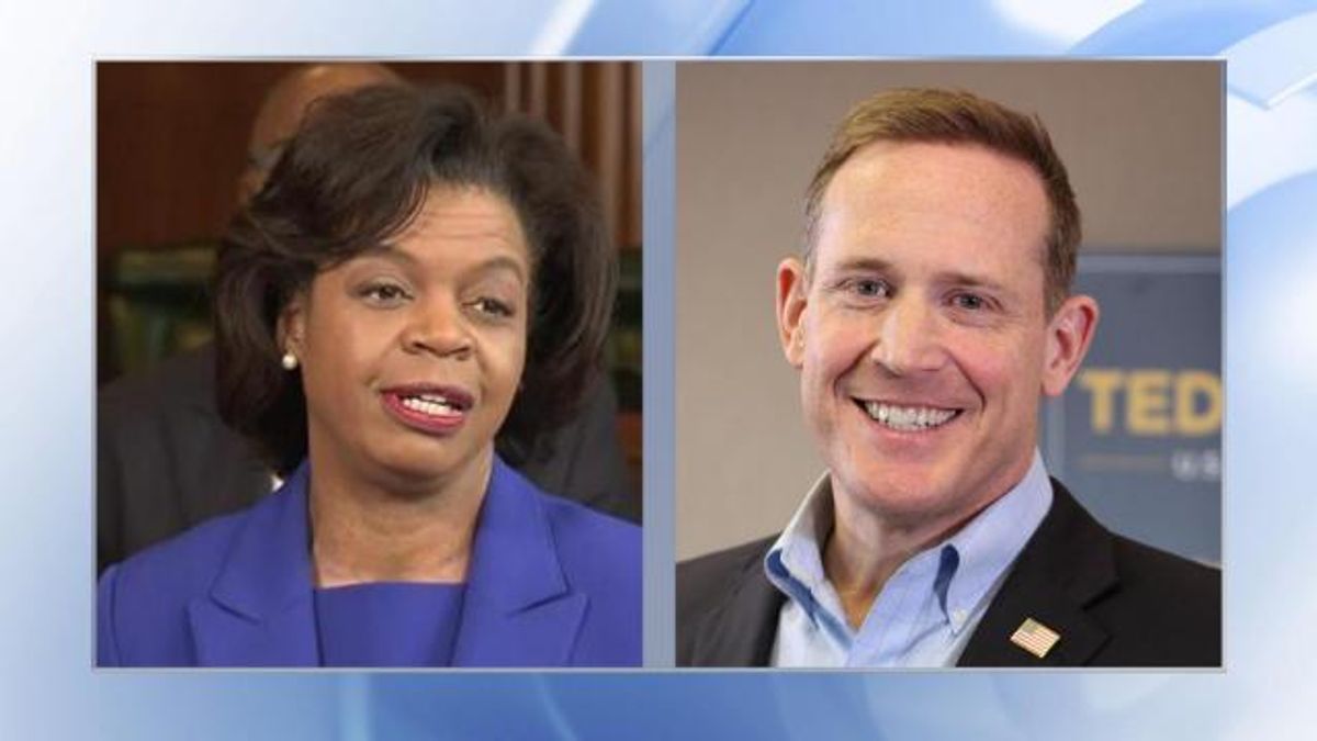 Cheri Beasley (left) and Ted Budd (right)
