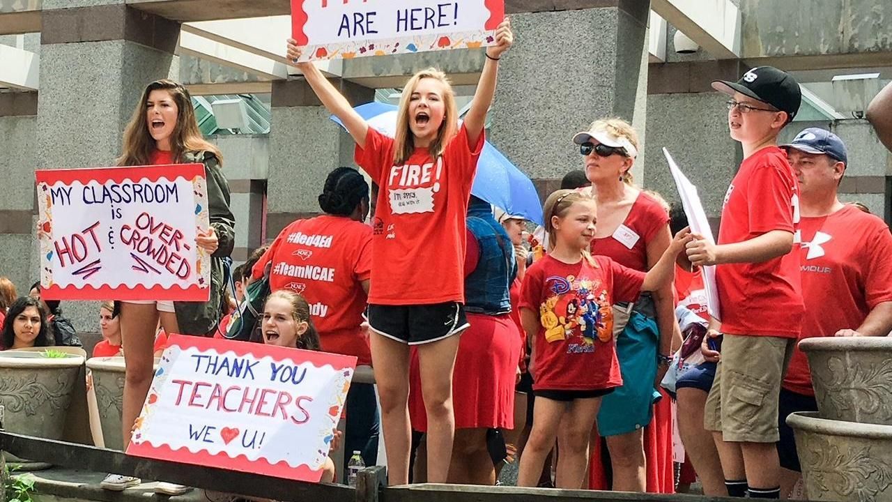 North Carolina Red For Ed Nc T-Shirt For Teacher Protest