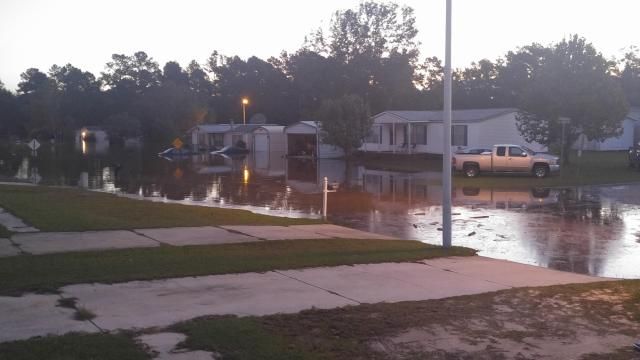 Creek flooded on tippit trl. 