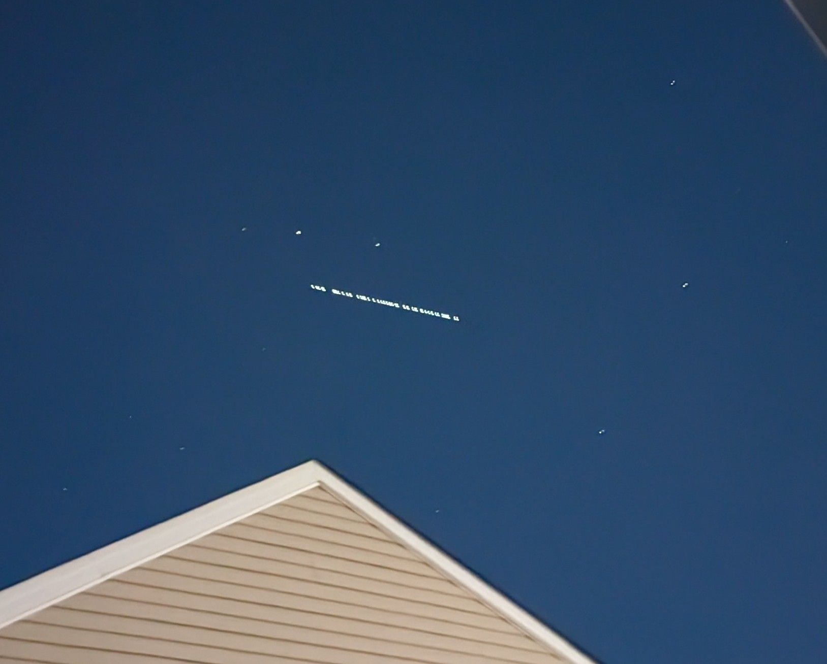 What is that Strange line of lights in sky mystifies people