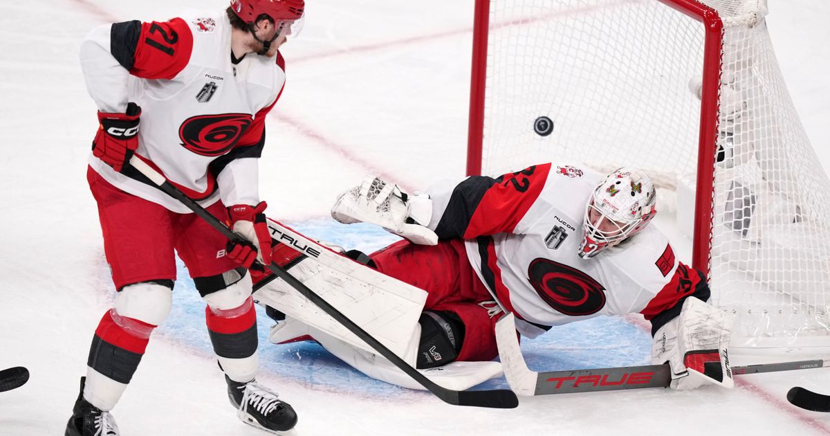 Andersen or Bussi? Canes face decision in net for Game 4 of Stanley Cup Final
