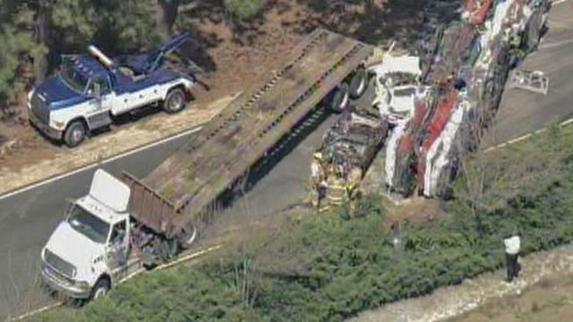 WEB ONLY: Sky 5 Coverage of U.S. 1 Wreck (unedited)