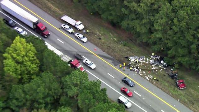 Sky 5: Wreck closes lanes on I-95S