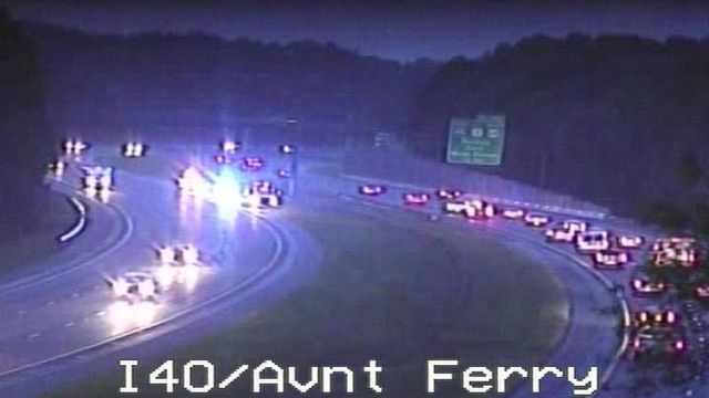 Traffic accident: Interstate 40 and Avent Ferry Road