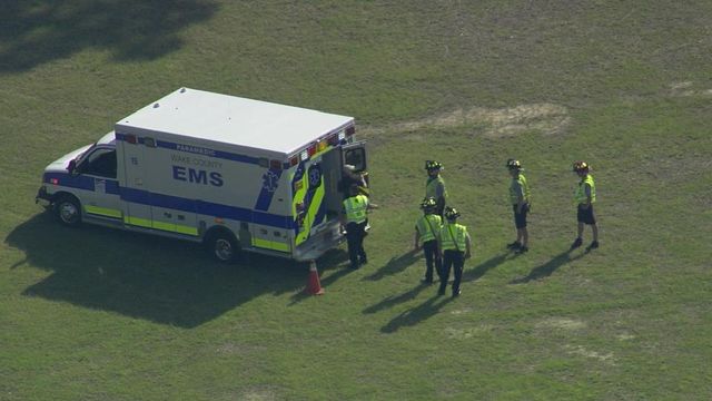 Sky 5: Helicopter lands for patient in N. Raleigh