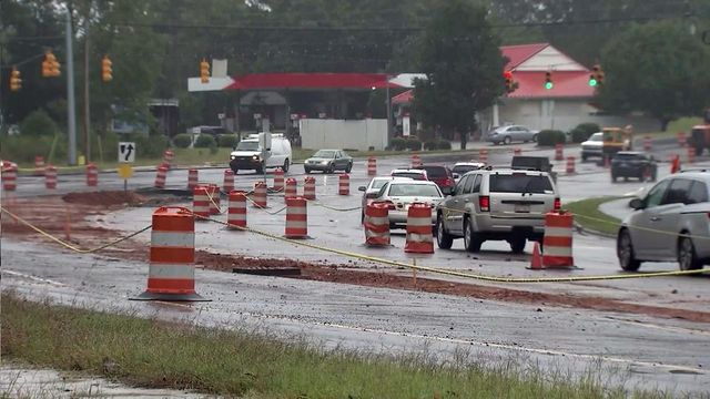 Leesville Road widening project far behind schedule