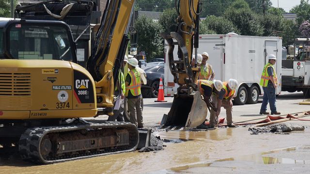 Crew continue repair of Capital Boulevard water main break