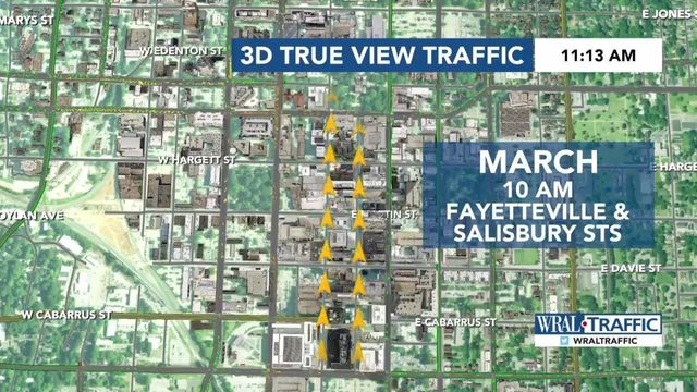 Slow traffic expected in downtown Raleigh on rally day