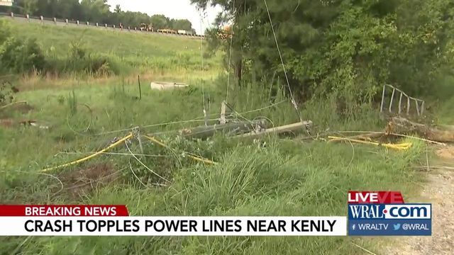 Driver's GPS mishap knocks down power lines along I-95