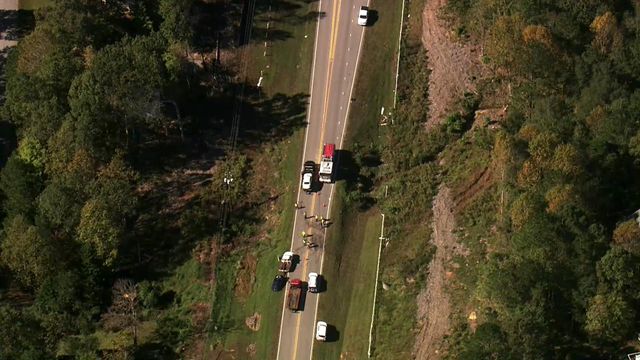 Sky 5: Crash on NC 42 in Johnston County