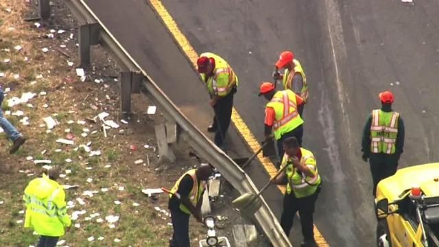Truck carrying cars overturns, closes I-85 N in Durham