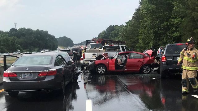 Witness said it was raining, couldn't see at time of massive crash