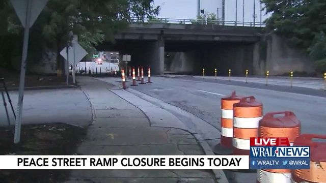 Peace Street ramp closures begin Tuesday
