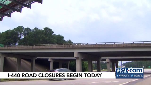 I-440 road closures begin in west Raleigh