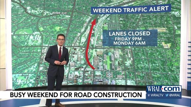 Road construction at three locations in Triangle this weekend
