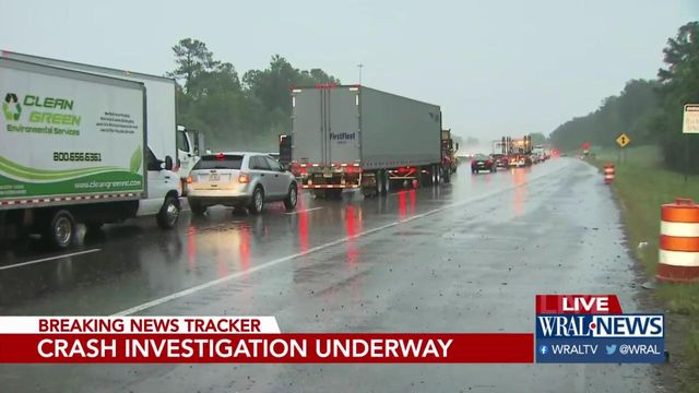 Chain reaction crash closes I-40 East near RDU