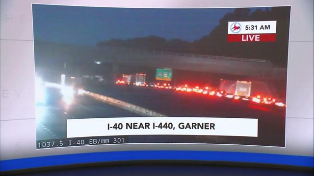 Tractor-trailer crash closes part of I-40 west in Raleigh