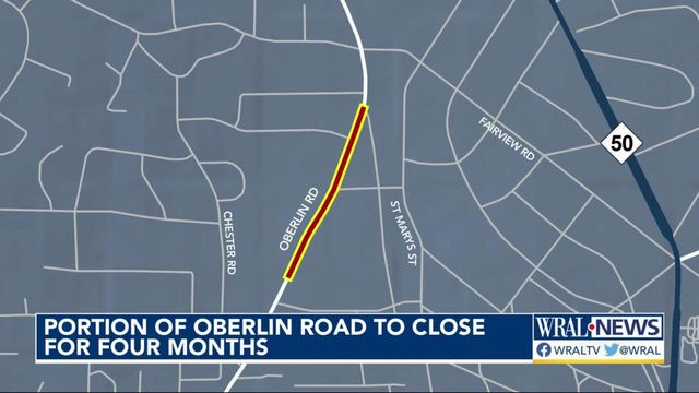 Portion of Oberlin Road closing for months