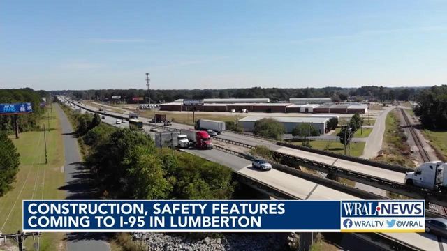 Construction commencing on Interstate 95 in Lumberton
