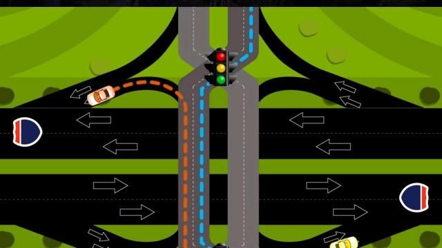 Triangle's first diverging diamond interchange