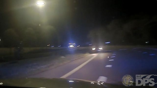 Caught on camera: NC trooper crashes into speeding wrong-way driver 