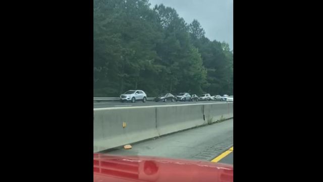 Video of crash on I-40 East in Durham 