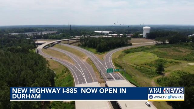 New highway I-885 opens in Durham