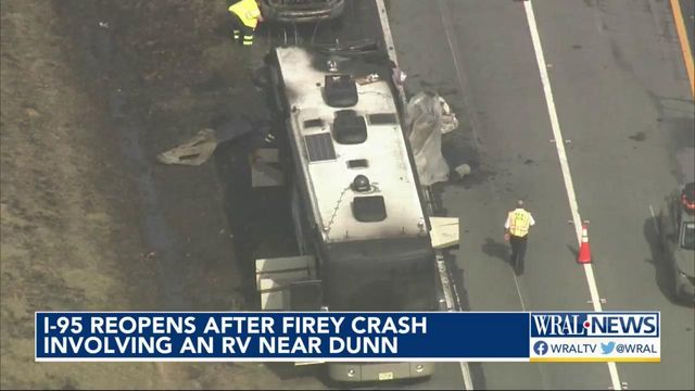 I-95 South reopens after fiery crash involving RV