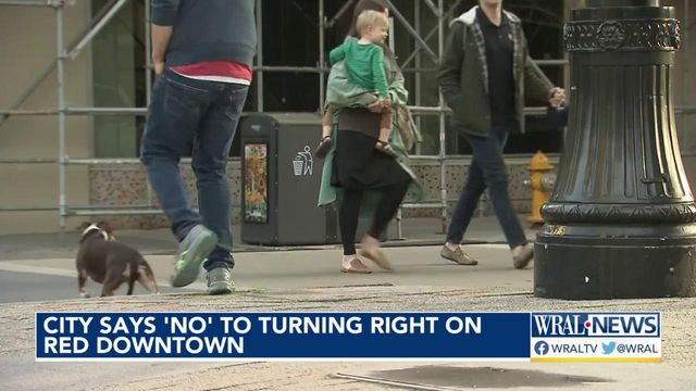 City says 'not' to turning right on red downtown