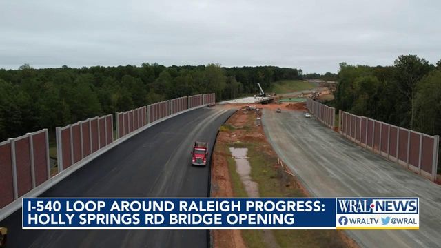 I-540 loop around Raleigh progress: Holly Springs Road bridge opening