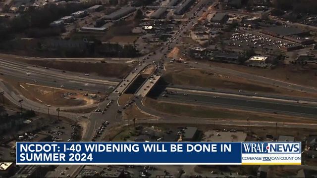 I-40 widening project will be done in summer 2024, says NC DOT