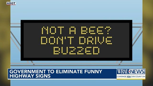 Federal government banning humorous electronic messages on highways