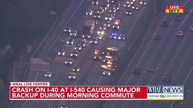 Crash on I-40 at I-540 causing major backup during morning commute