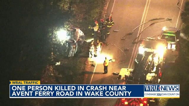 One person killed in crash on Avent Ferry Road in Wake County