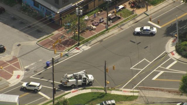 Sky 5: Power lines down in Carrboro