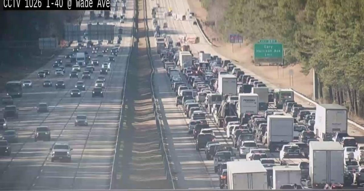 Large crash shuts down I-40 at Wade Avenue in Raleigh, cause unclear