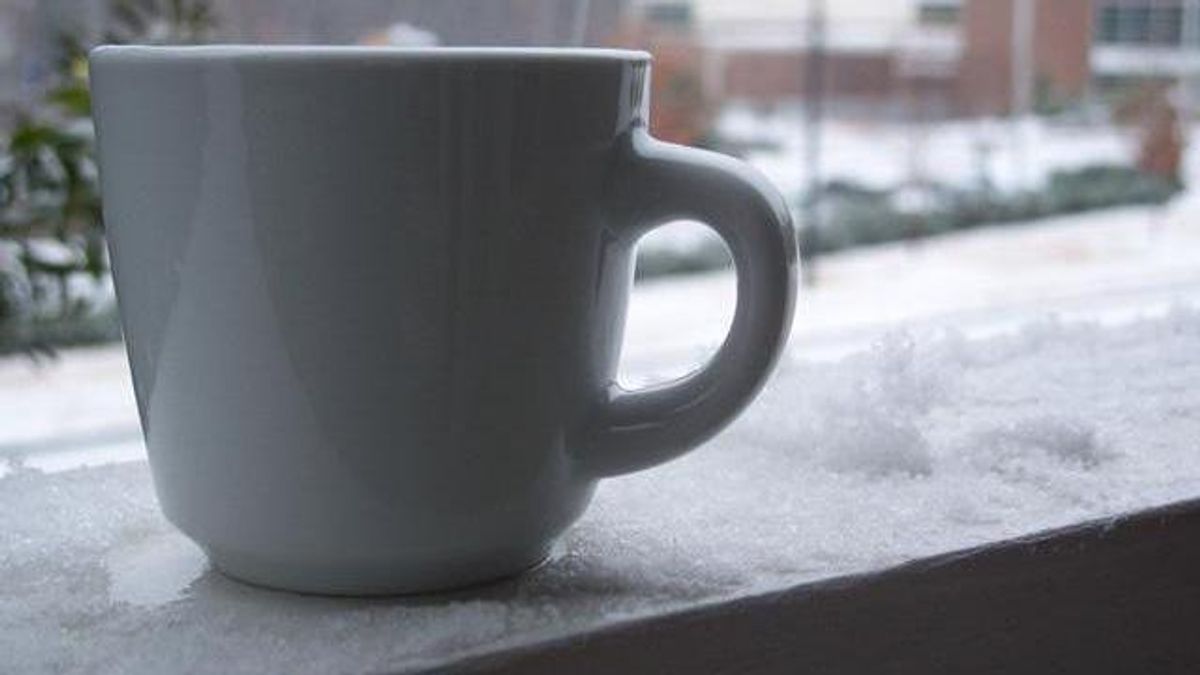Hot chocolate on a wintery day