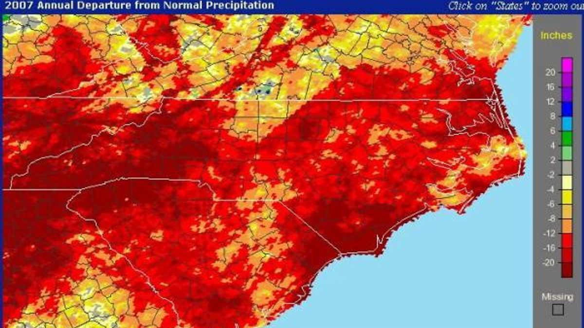 2007 NC Precip Anomaly