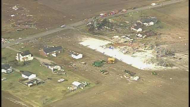 Web only: Sky 5 tour of tornado damage in Kenly area