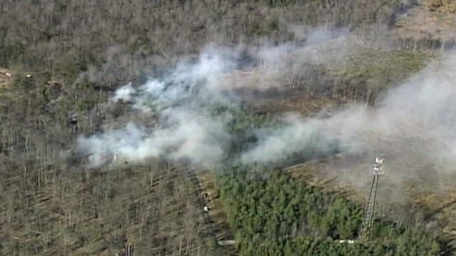 Sky 5: Brush fire in Durham County