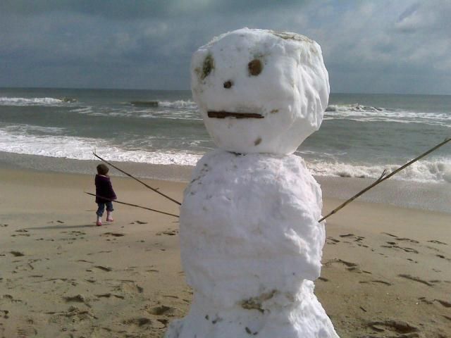 Carolina Beach snowman