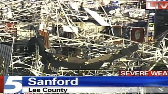 Tornado strikes Sanford, levels Lowe's