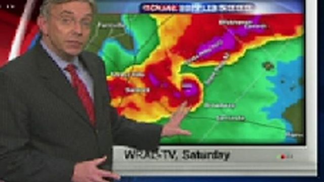 Radar shows tornado debris