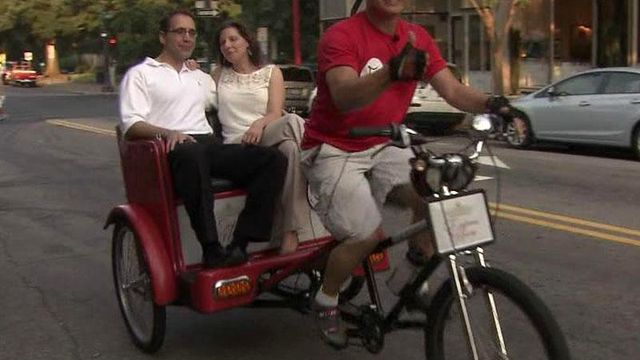 Raleigh's rickshaw bikers can't escape heat