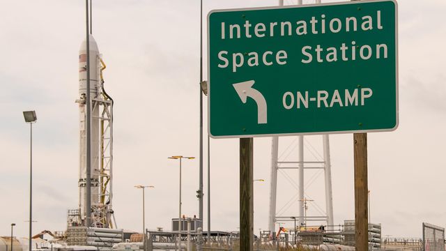Antares on the launchpad