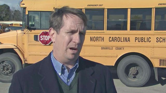 Icy roads hamper school buses in Granville County