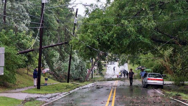 Triangle hit with storm, flood damage